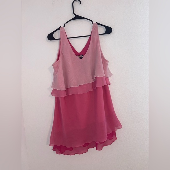 90s Y2k Zoey Beth Pink Flutter Mini Dress - Picture 6 of 9